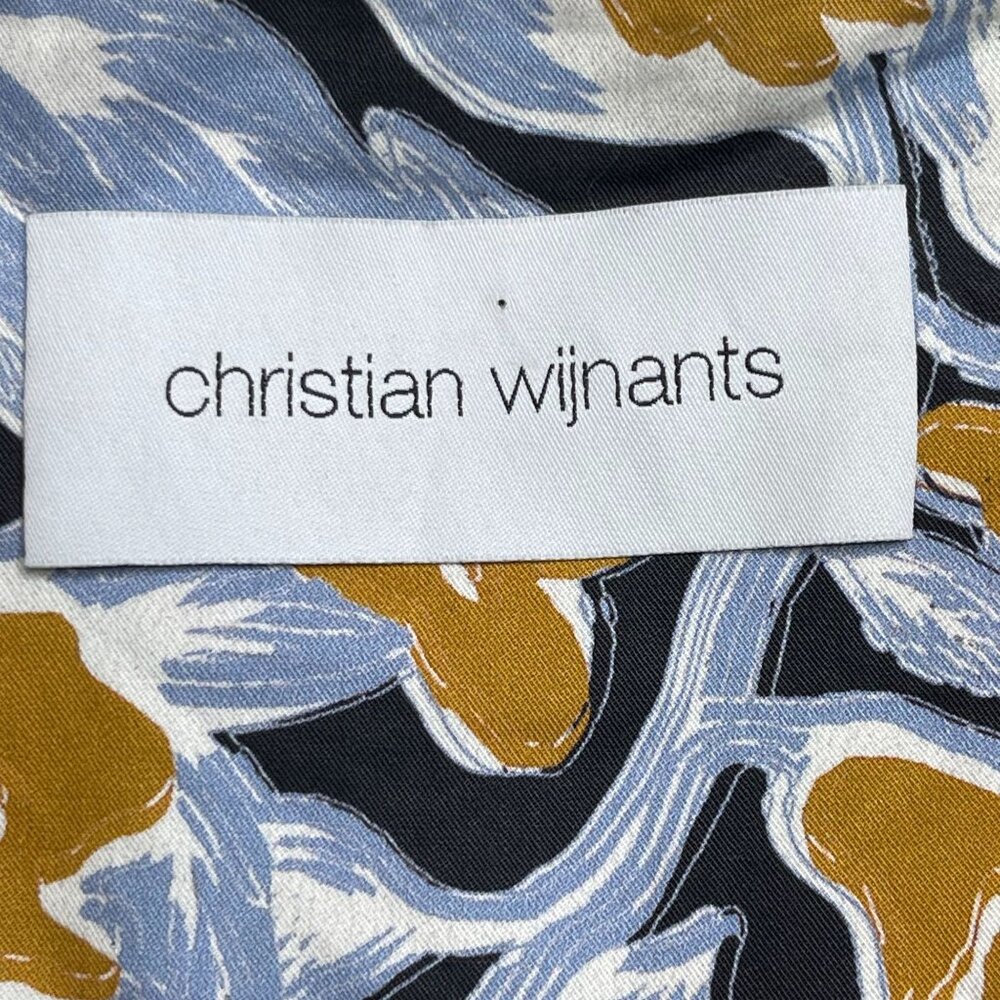Christian Wijnants Women's Pink Blue 100% Silk Floral A-Line Wrap Skirt Size 6 - Picture 6 of 9